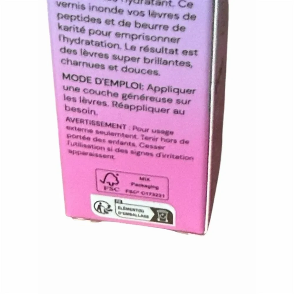 Glossmetics Lychee Berry Lip Glaze Shine Hydrating Glossy Finish